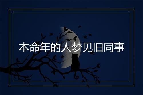 本命年的人梦见旧同事