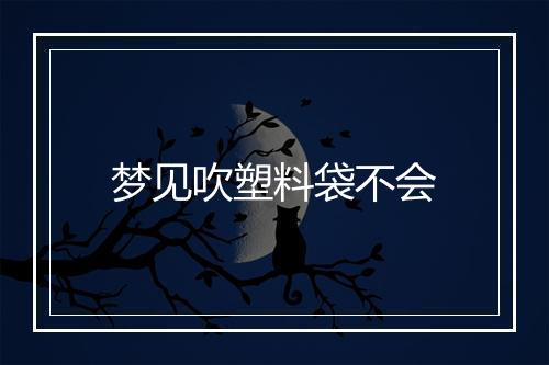 梦见吹塑料袋不会