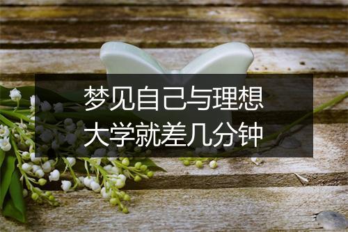 梦见自己与理想大学就差几分钟