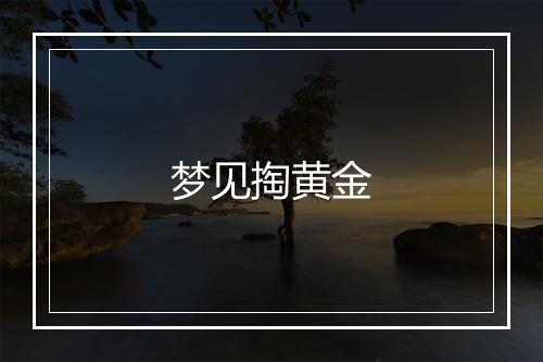 梦见掏黄金