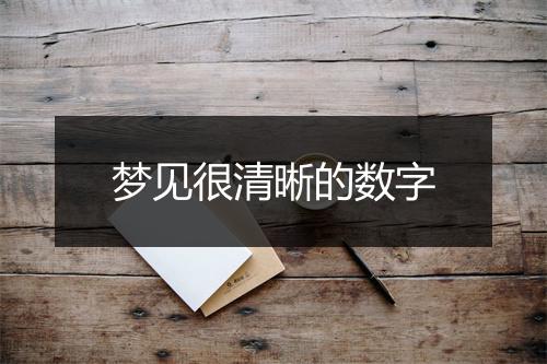 梦见很清晰的数字