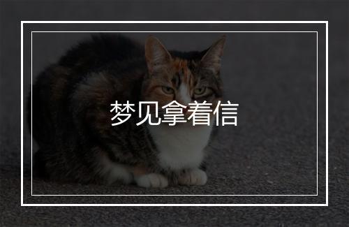 梦见拿着信