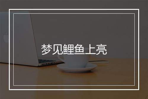 梦见鲤鱼上亮