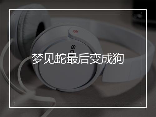 梦见蛇最后变成狗