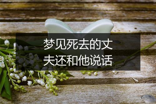 梦见死去的丈夫还和他说话