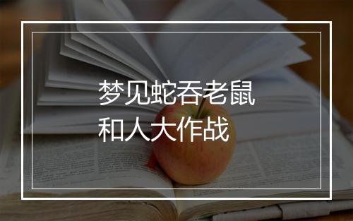 梦见蛇吞老鼠和人大作战