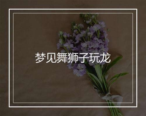 梦见舞狮子玩龙