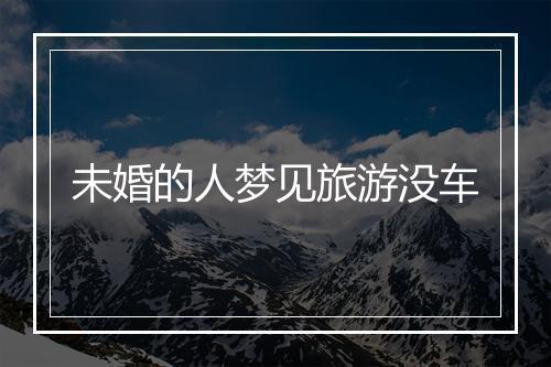 未婚的人梦见旅游没车