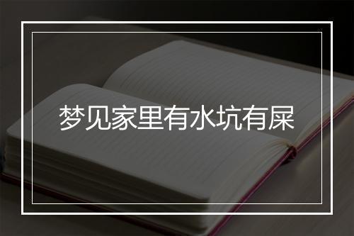 梦见家里有水坑有屎