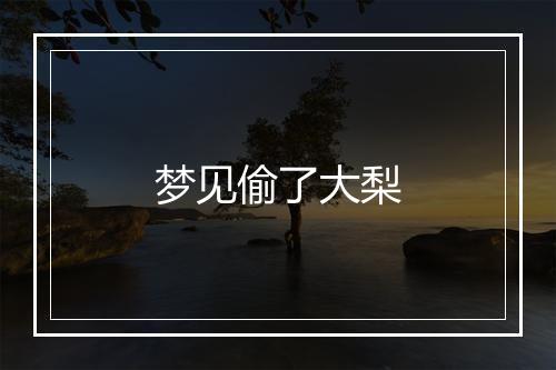 梦见偷了大梨