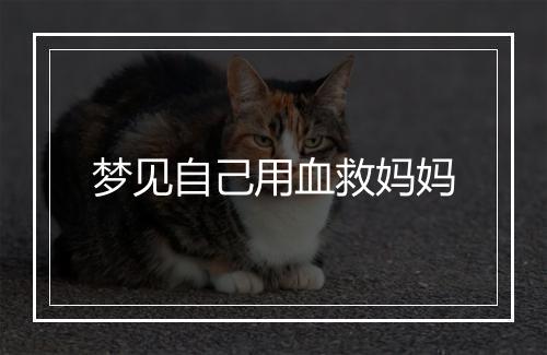 梦见自己用血救妈妈