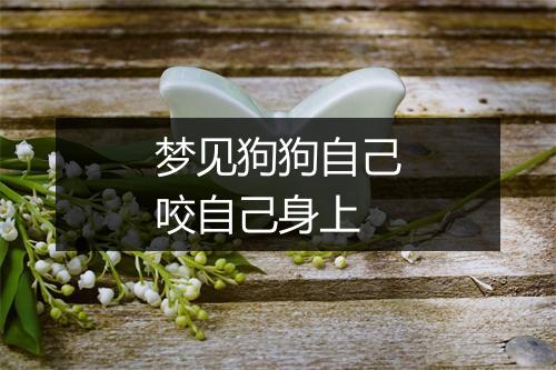 梦见狗狗自己咬自己身上