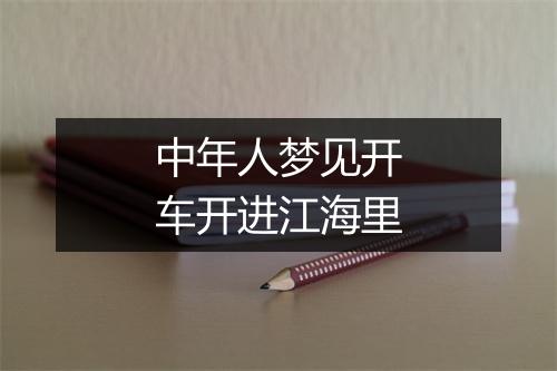 中年人梦见开车开进江海里