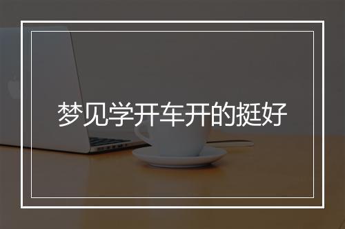 梦见学开车开的挺好