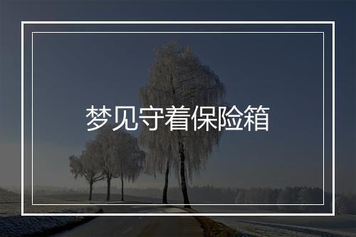 梦见守着保险箱