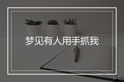 梦见有人用手抓我