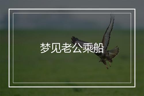 梦见老公乘船