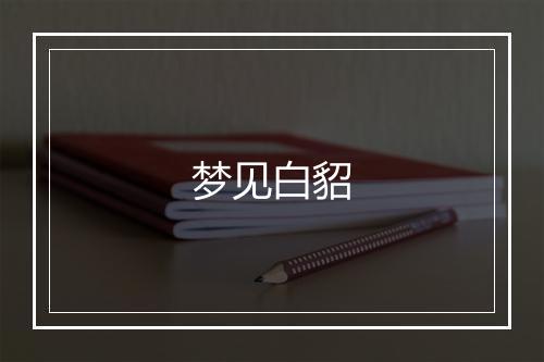 梦见白貂