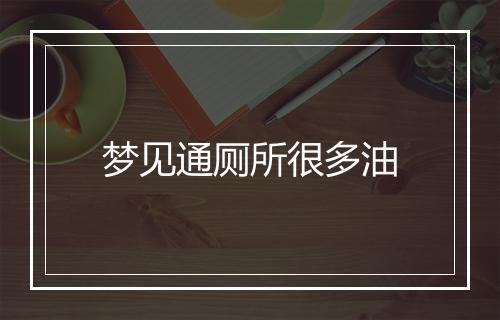 梦见通厕所很多油