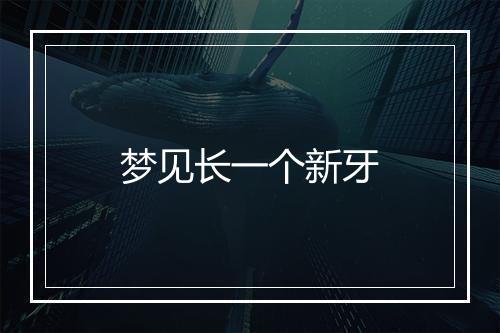 梦见长一个新牙