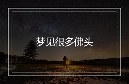 梦见很多佛头