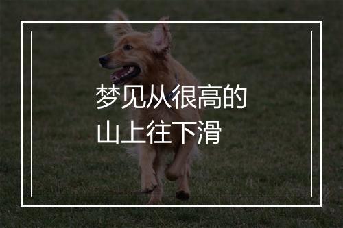 梦见从很高的山上往下滑