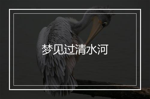 梦见过清水河