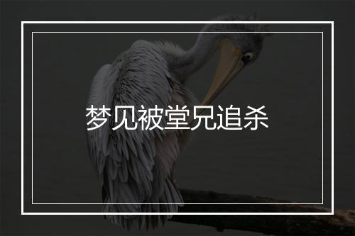 梦见被堂兄追杀