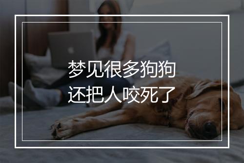 梦见很多狗狗还把人咬死了