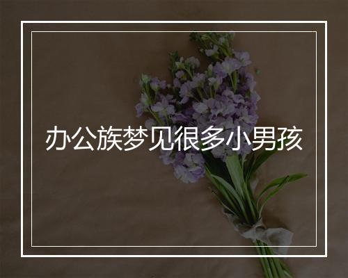 办公族梦见很多小男孩