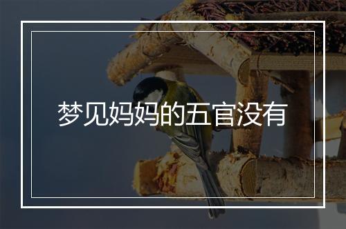 梦见妈妈的五官没有