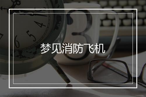 梦见消防飞机