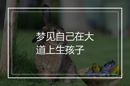 梦见自己在大道上生孩子