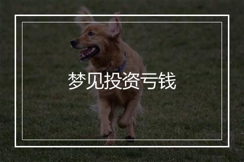 梦见投资亏钱