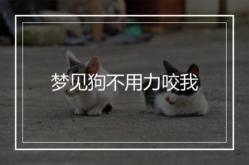 梦见狗不用力咬我