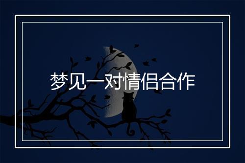 梦见一对情侣合作