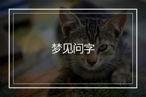 梦见问字