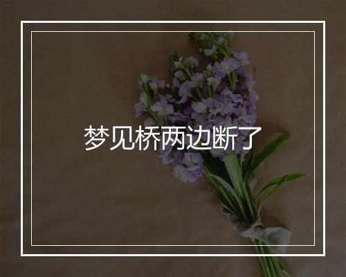 梦见桥两边断了