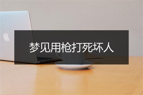 梦见用枪打死坏人