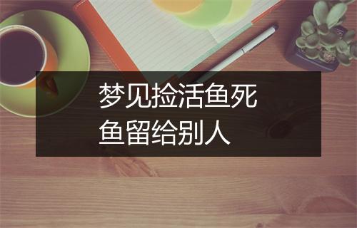 梦见捡活鱼死鱼留给别人