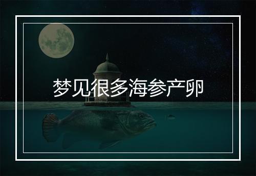 梦见很多海参产卵