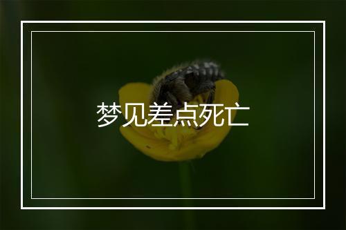 梦见差点死亡