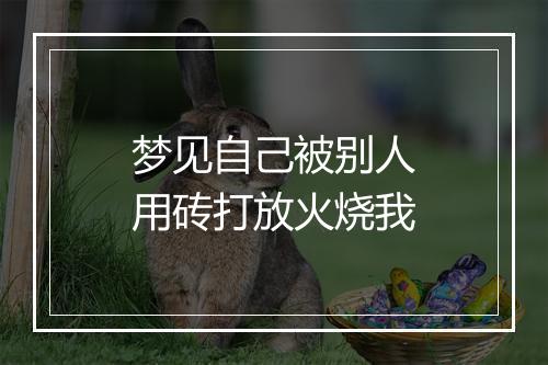 梦见自己被别人用砖打放火烧我