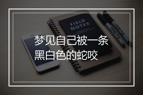 梦见自己被一条黑白色的蛇咬