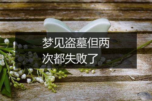 梦见盗墓但两次都失败了