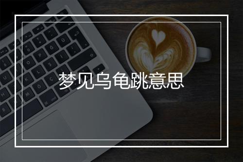 梦见乌龟跳意思