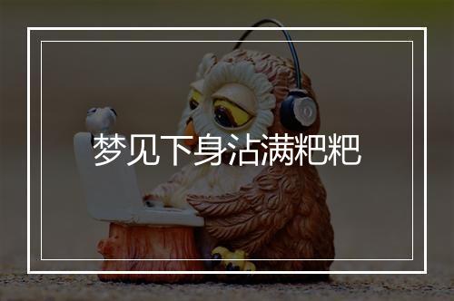 梦见下身沾满粑粑