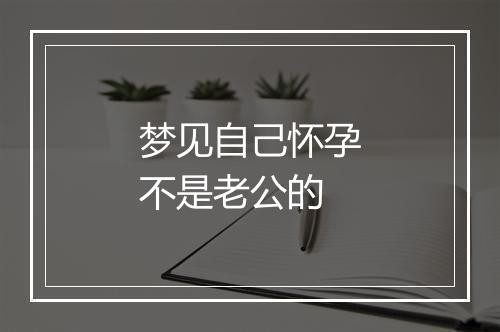 梦见自己怀孕不是老公的