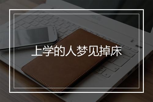 上学的人梦见掉床