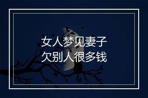 女人梦见妻子欠别人很多钱